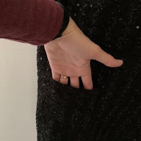 Zara Black Sparkly Overall Jumper Size L - Picture 8 of 14